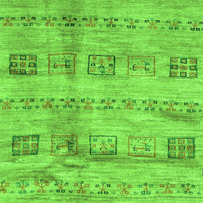 Serging Thickness of Machine Washable Abstract Green Contemporary Area Rugs, wshcon2826grn