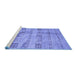 Sideview of Machine Washable Abstract Blue Contemporary Rug, wshcon2826blu