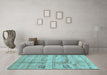 Machine Washable Abstract Light Blue Contemporary Rug in a Living Room, wshcon2826lblu