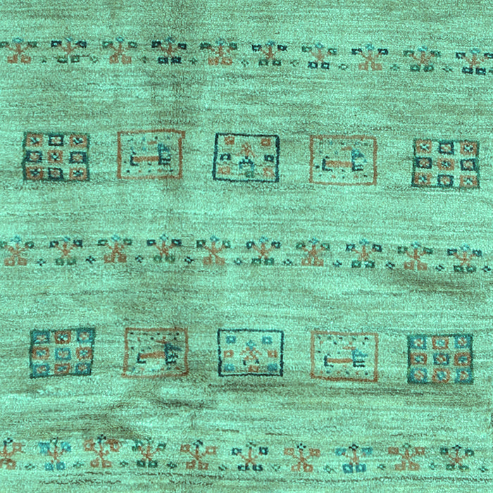 Abstract Turquoise Contemporary Rug, con2826turq