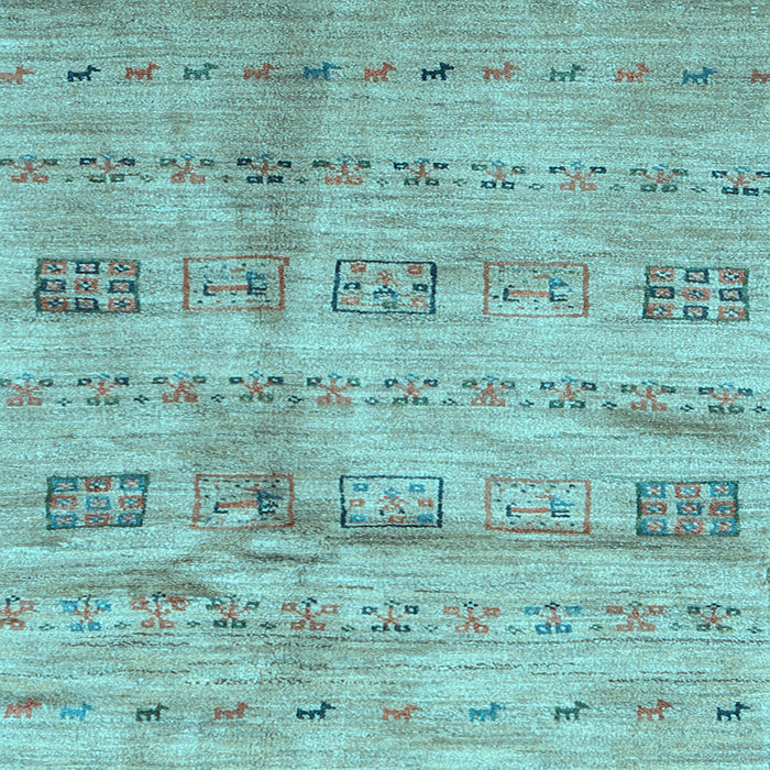 Square Machine Washable Abstract Light Blue Contemporary Rug, wshcon2826lblu