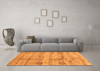 Machine Washable Abstract Orange Contemporary Rug, wshcon2826org