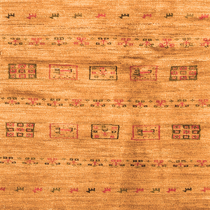 Serging Thickness of Abstract Orange Contemporary Rug, con2826org