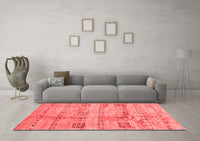 Machine Washable Abstract Red Contemporary Rug, wshcon2826red