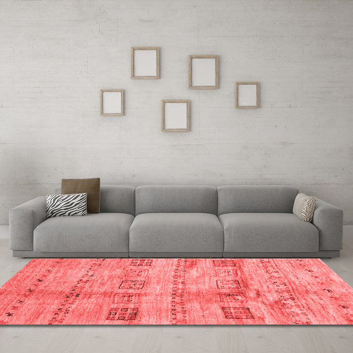 Contemporary Red Washable Rugs