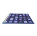 Sideview of Machine Washable Abstract Blue Contemporary Rug, wshcon2827blu