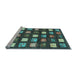 Sideview of Machine Washable Abstract Light Blue Contemporary Rug, wshcon2827lblu