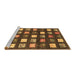 Sideview of Machine Washable Abstract Brown Contemporary Rug, wshcon2827brn