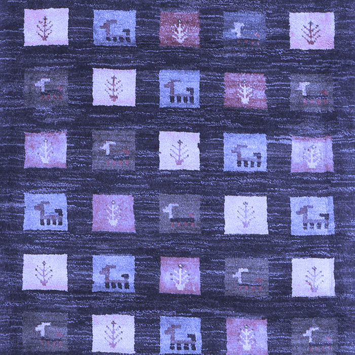 Abstract Blue Contemporary Rug, con2827blu