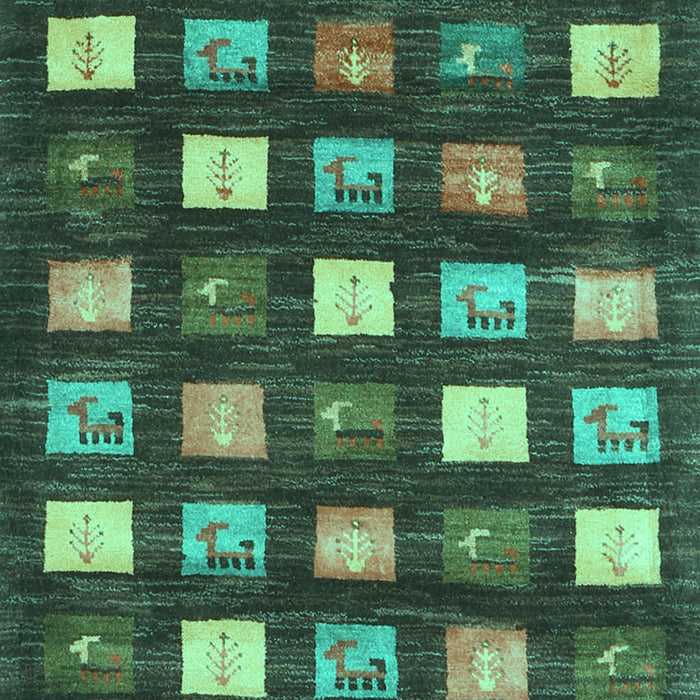 Machine Washable Abstract Turquoise Contemporary Area Rugs, wshcon2827turq