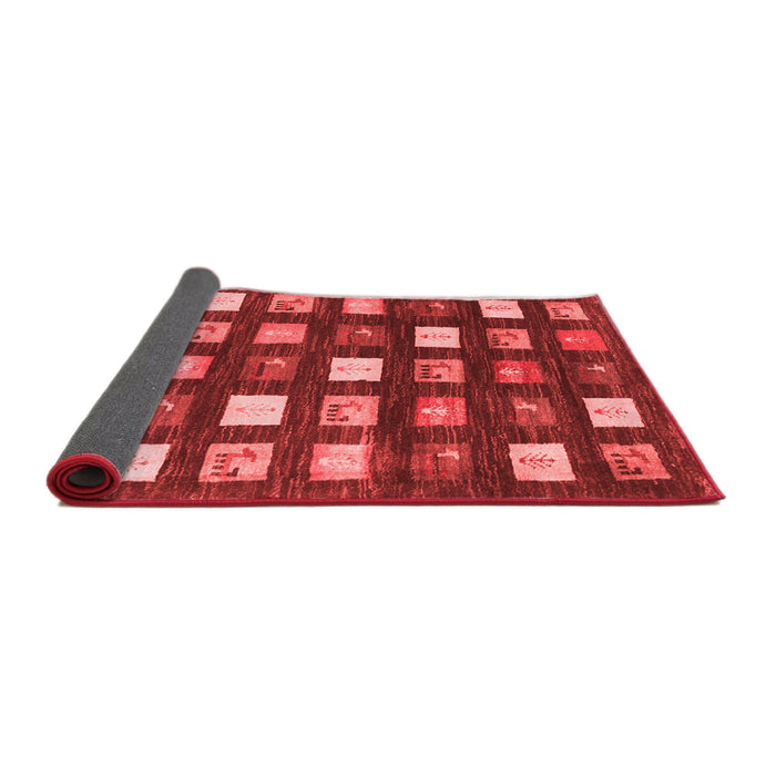 Abstract Red Contemporary Area Rugs