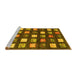 Sideview of Machine Washable Abstract Yellow Contemporary Rug, wshcon2827yw