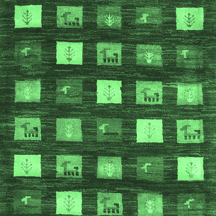 Machine Washable Abstract Emerald Green Contemporary Area Rugs, wshcon2827emgrn