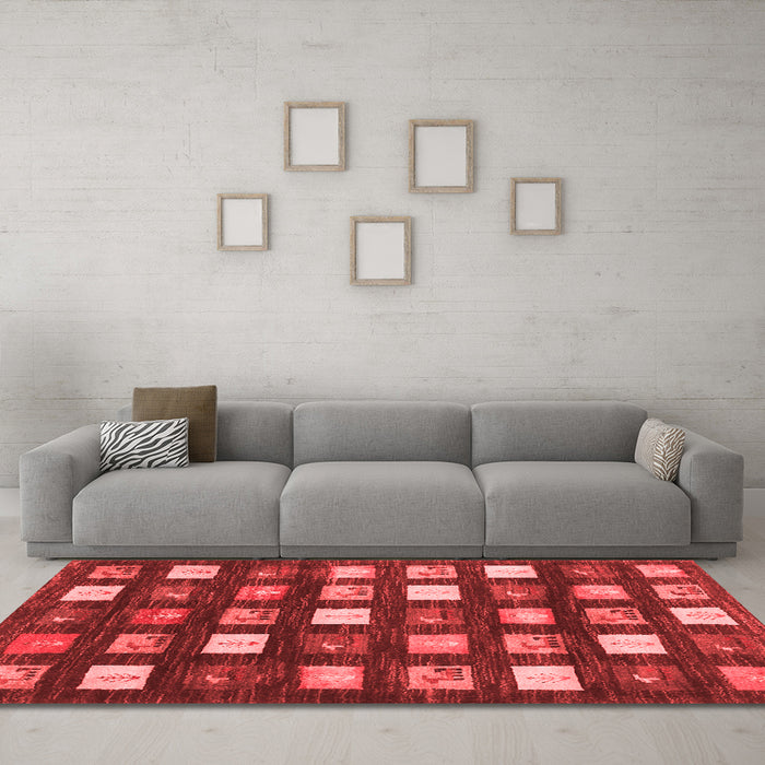 Contemporary Red Washable Rugs