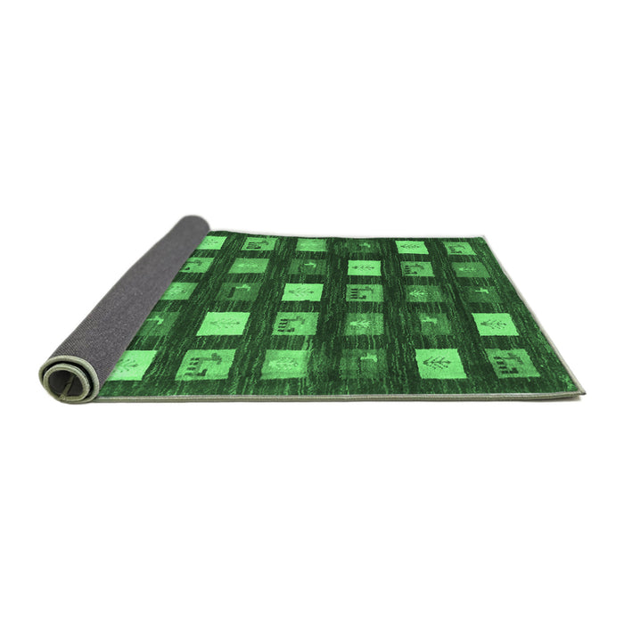 Sideview of Abstract Emerald Green Contemporary Rug, con2827emgrn