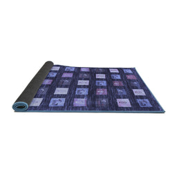 Sideview of Abstract Blue Contemporary Rug, con2827blu