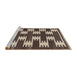 Serging Thickness of Machine Washable Contemporary Bakers Brown Rug, wshcon2828