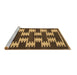 Sideview of Machine Washable Abstract Brown Contemporary Rug, wshcon2828brn