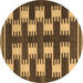 Round Machine Washable Abstract Brown Contemporary Rug, wshcon2828brn