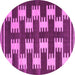 Round Abstract Pink Contemporary Rug, con2828pnk