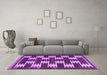 Machine Washable Abstract Purple Contemporary Area Rugs in a Living Room, wshcon2828pur