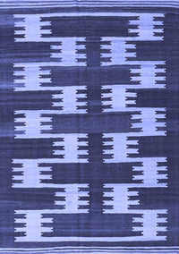 Abstract Blue Contemporary Rug, con2828blu