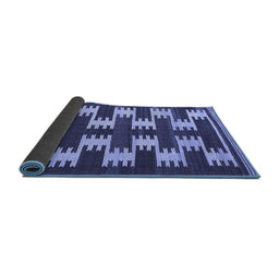 Sideview of Abstract Blue Contemporary Rug, con2828blu