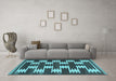 Machine Washable Abstract Light Blue Contemporary Rug in a Living Room, wshcon2828lblu