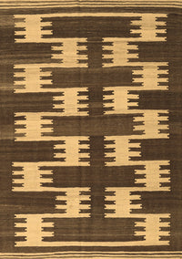 Abstract Brown Contemporary Rug, con2828brn