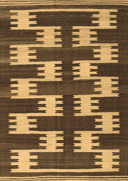 Abstract Brown Contemporary Rug, con2828brn