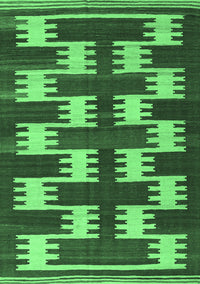 Abstract Emerald Green Contemporary Rug, con2828emgrn