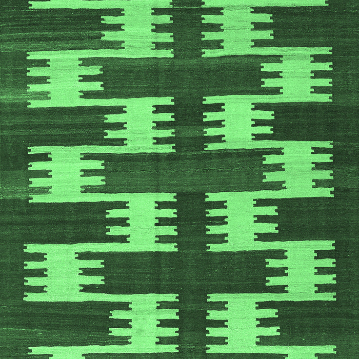 Abstract Emerald Green Contemporary Rug, con2828emgrn