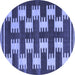 Round Abstract Blue Contemporary Rug, con2828blu