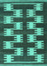 Machine Washable Abstract Turquoise Contemporary Area Rugs, wshcon2828turq