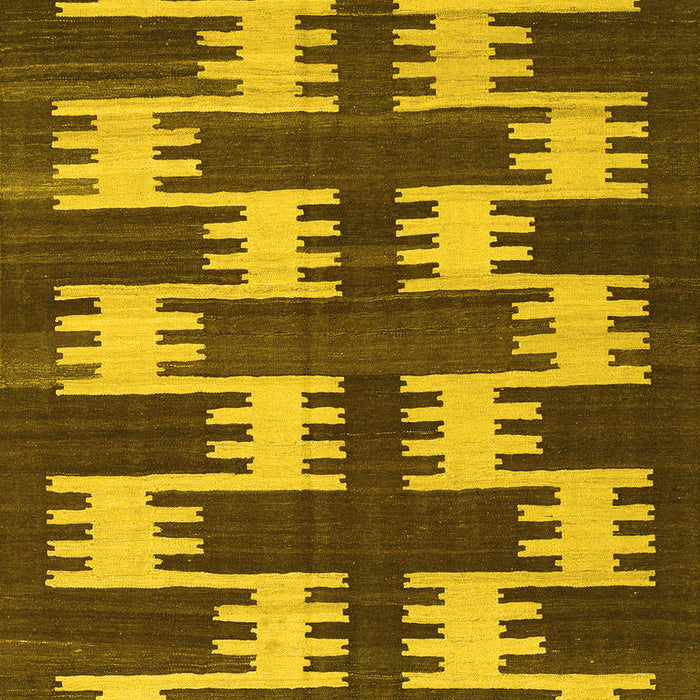 Abstract Yellow Contemporary Rug, con2828yw
