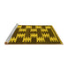 Sideview of Machine Washable Abstract Yellow Contemporary Rug, wshcon2828yw