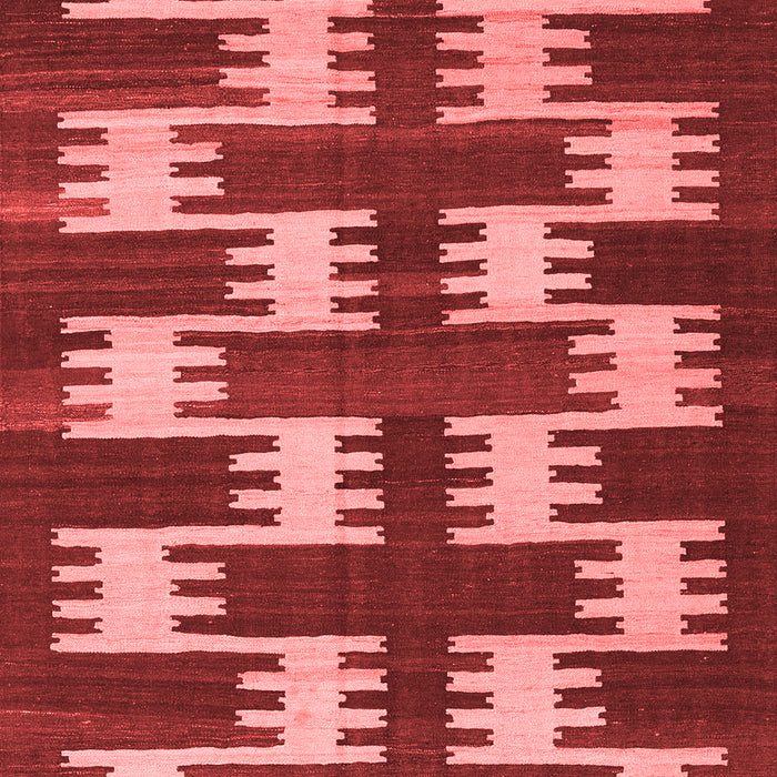 Machine Washable Abstract Red Contemporary Rug, wshcon2828red