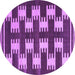 Round Machine Washable Abstract Purple Contemporary Area Rugs, wshcon2828pur