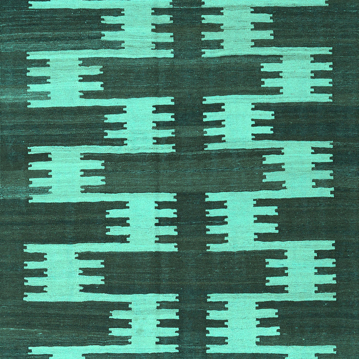 Abstract Turquoise Contemporary Rug, con2828turq
