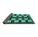 Sideview of Abstract Turquoise Contemporary Rug, con2828turq