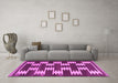 Machine Washable Abstract Pink Contemporary Rug in a Living Room, wshcon2828pnk