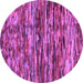 Round Southwestern Purple Country Rug, con2829pur