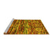 Sideview of Machine Washable Southwestern Yellow Country Rug, wshcon2829yw