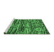 Sideview of Machine Washable Southwestern Emerald Green Country Area Rugs, wshcon2829emgrn