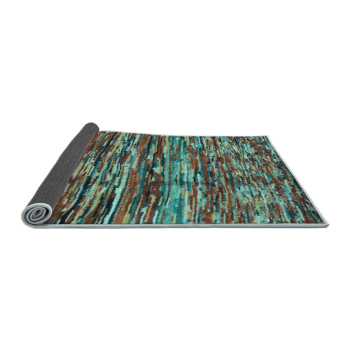 Sideview of Southwestern Light Blue Country Rug, con2829lblu
