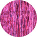 Round Machine Washable Southwestern Pink Country Rug, wshcon2829pnk