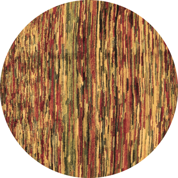 Round Southwestern Brown Country Rug, con2829brn