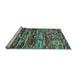 Sideview of Machine Washable Southwestern Light Blue Country Rug, wshcon2829lblu