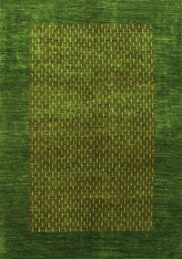 Abstract Green Contemporary Rug, con282grn