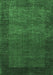 Machine Washable Abstract Emerald Green Contemporary Area Rugs, wshcon282emgrn